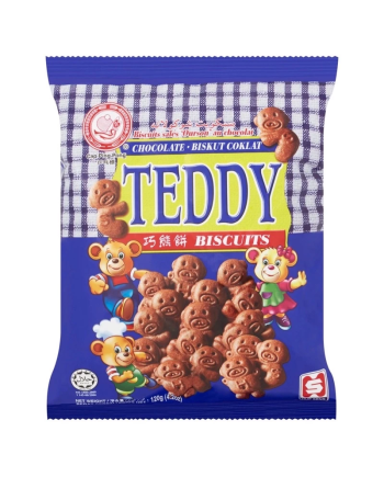 Hup Seng Chocolate Teddy Biscuits 120g