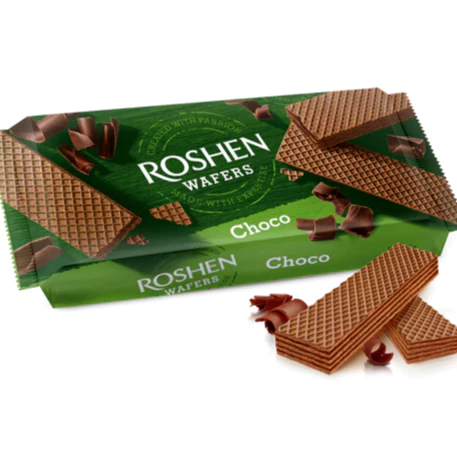 Roshen Choco Wafers Layered With Choco Filling – Luxurious Choco Cream 72g